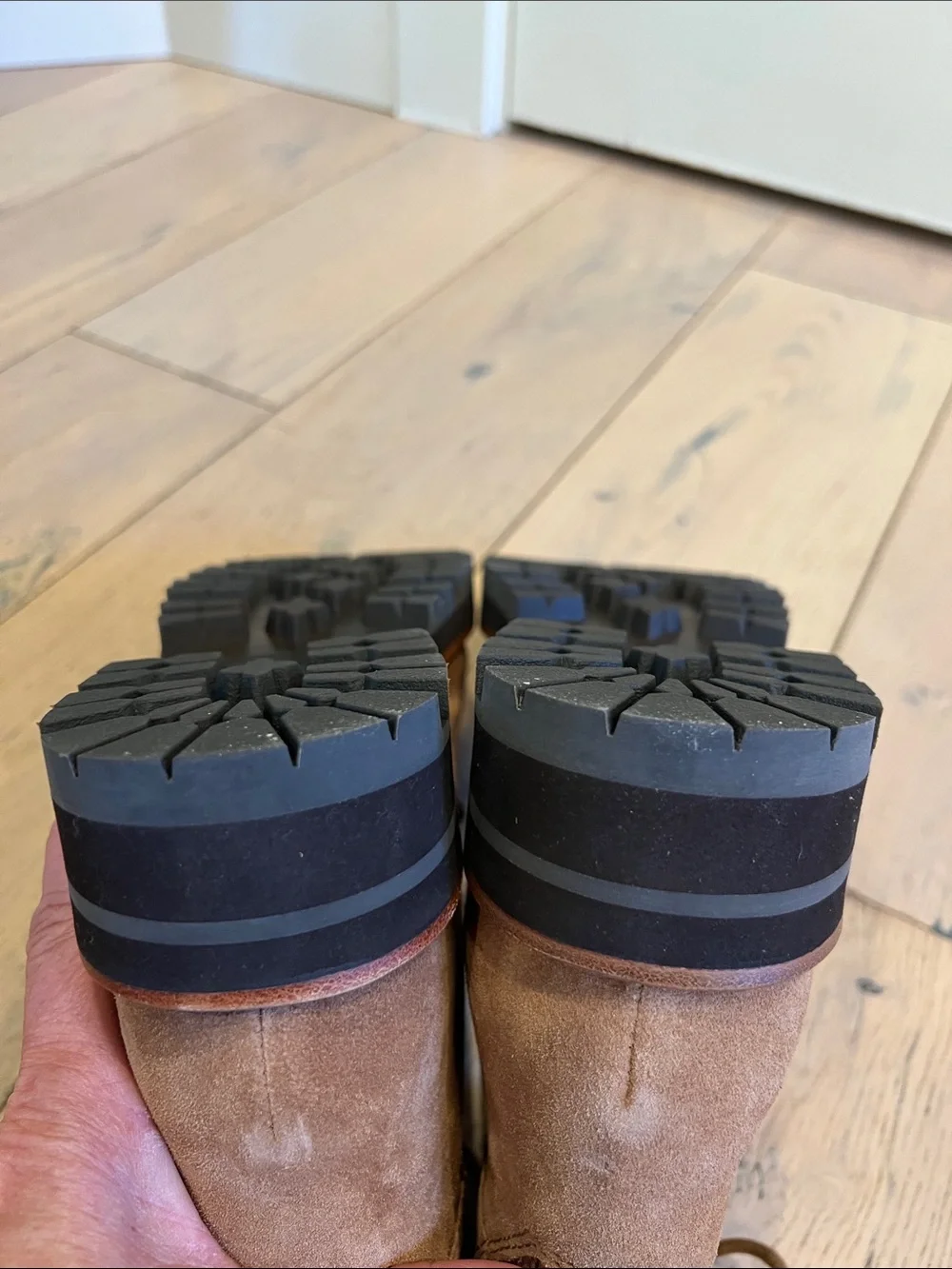 Marc Fisher Suede Lace-Up Hiking Boots in Tan Brown